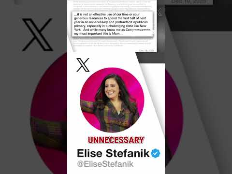 Read more about the article Elise Stefanik DROPS OUT of NY gubernatorial race, won’t seek re-election #shorts