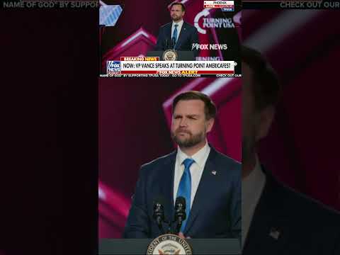 Read more about the article Vance gets STANDING OVATION praising Charlie Kirk at AmFest #shorts #foxnews #us