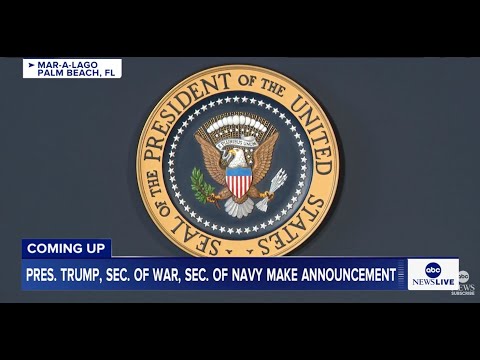 Read more about the article WATCH LIVE: President Trump and Secretary Pete Hegseth make an announcement at Mar-a-Lago.