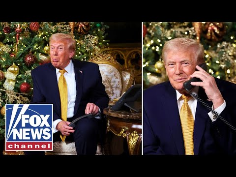 You are currently viewing MUST-WATCH: Trump take calls from children tracking Santa