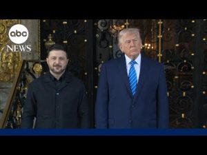 Read more about the article Trump greets Zelenskyy at Mar-a-Lago