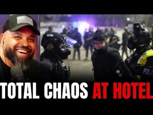 Read more about the article Protesters Try to STORM ICE Agents’ Hotel Cops Respond MASS Arrests go down!