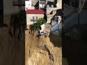 Read more about the article Landslide leaves Sicilian town teetering on the brink