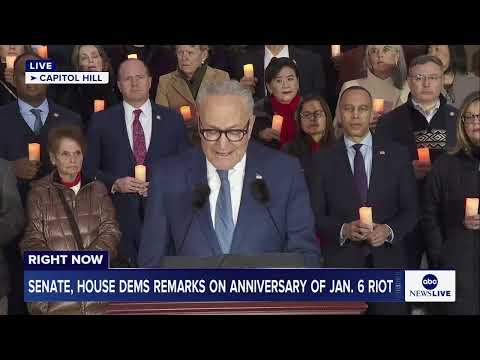 You are currently viewing Senate Minority Leader Chuck Schumer speaks on anniversary of Jan. 6 attack