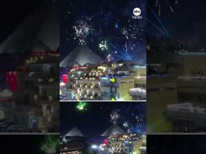Read more about the article Fireworks over the Pyramids of Giza as Egypt celebrates new year