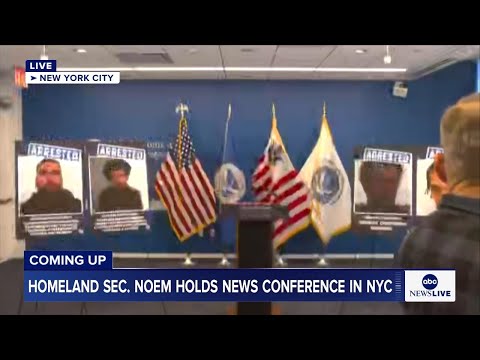 You are currently viewing COMING UP: Secretary Noem holds news conference in New York City