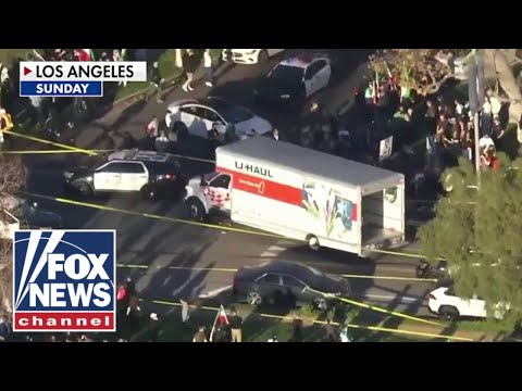 Read more about the article STUNNING video shows U-Haul plow through crowd during anti-Iran protest