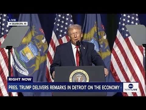 Read more about the article LIVE: President Trump delivers remarks in Detroit on the economy
