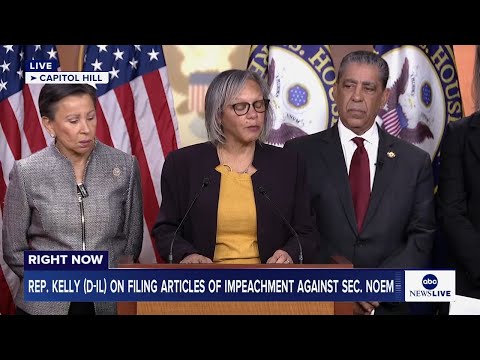 You are currently viewing LIVE: Rep. Kelly holds news conference on filing articles of impeachment against Secretary Noem