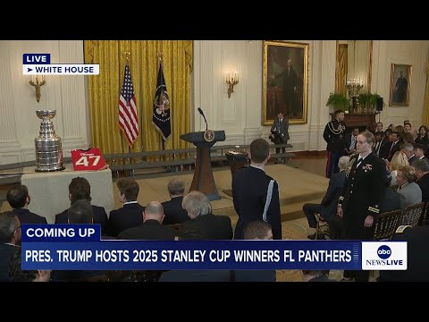 You are currently viewing COMING UP: President Trump welcomes 2025 Stanley Cup winners Florida Panthers to the White House