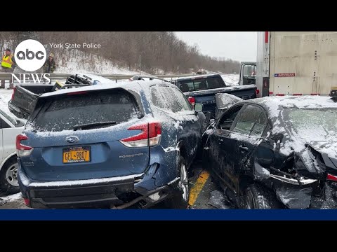 You are currently viewing Powerful winter storm triggers multiple pileup crashes