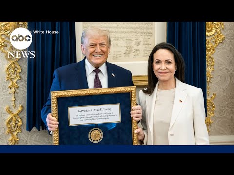 You are currently viewing Venezuelan opposition leader presents Trump with her Nobel Peace Prize