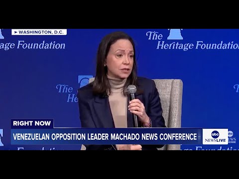 You are currently viewing Venezuelan opposition leader Machado holds news conference in Washington, D.C.: LIVE