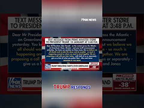 You are currently viewing REVEALED: Texts between Trump, world leaders on Greenland #shorts #us  #foxnews #greenland