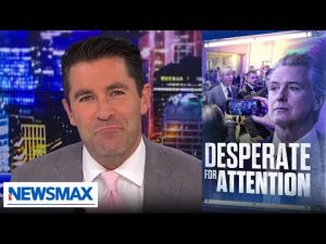 Read more about the article Why ‘swampy’ Newsom really followed Trump to WEF: Rob Schmitt