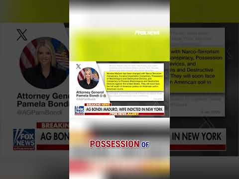 You are currently viewing NEW: Bondi WARNS Maduro will face ‘full wrath’ of American justice #foxnews #news #shorts