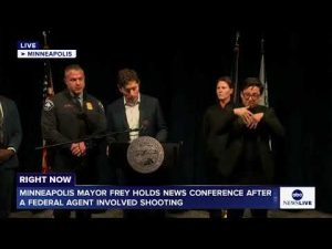 Read more about the article Minneapolis Mayor Jacob Frey speaks after man reportedly shot by federal agent