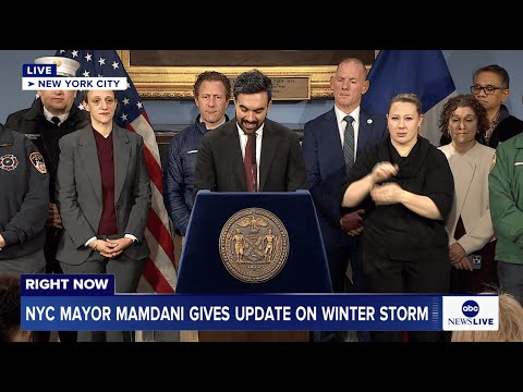 You are currently viewing New York City Mayor Mamdani gives update on winter storm: LIVE