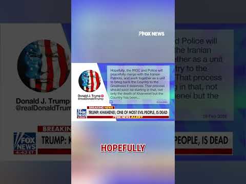You are currently viewing Trump: Khamenei, one of the most evil people in history, is dead #shorts #news #foxnews #iran