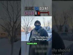 Read more about the article Black ICE Agent Gets Called A HARD R By Woke Protesters…