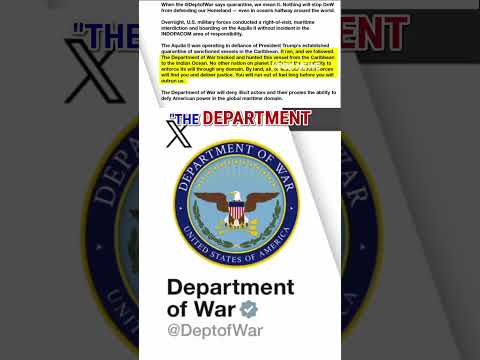 You are currently viewing BREAKING: Department of War confirms boarding of oil tanker in Indian Ocean #shorts #us #news