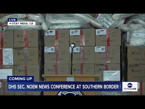 You are currently viewing COMING UP: DHS Secretary Noem holds news conference at southern border in California