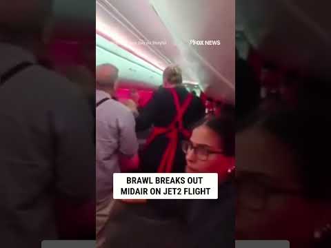 You are currently viewing CHAOS ERUPTS: Brawl breaks out midair on Jet2 flight #flight #shorts #brawl