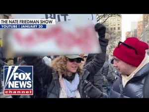 Read more about the article WATCH: Protester MOCKED for ‘crazy’ response on immigration enforcement