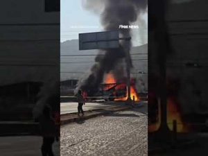 Read more about the article NARCO WARFARE: Cartel members set buses, cars and stores on fire #shorts #us #world #mexico #news