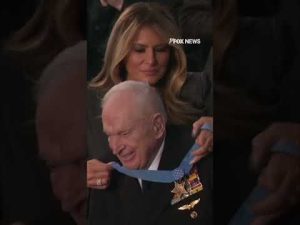 Read more about the article Trump awards Medal of Honor to 100-year-old Navy captain #shorts #us #news #trump #foxnews