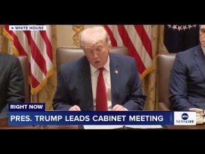 Read more about the article President Trump leads cabinet meeting at the White House: LIVE