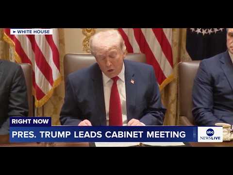 You are currently viewing President Trump leads cabinet meeting at the White House: LIVE