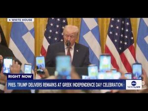Read more about the article President Trump delivers remarks at Greek Independence Day Celebration at the White House: LIVE