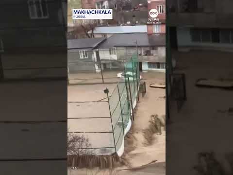 Read more about the article Vehicles washed away as flooding hits Russia’s Dagestan region