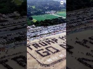 Read more about the article ‘No Kings’ protesters write message on California beach