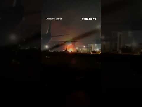 You are currently viewing Iraqi Air Force plane BATTERED after Baghdad airport hit in missile attack #foxnews #news #shorts