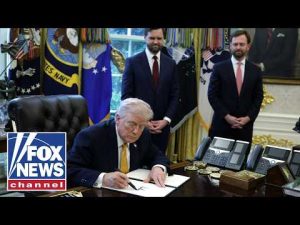 Read more about the article WATCH LIVE: Trump signs executive order from the Oval Office