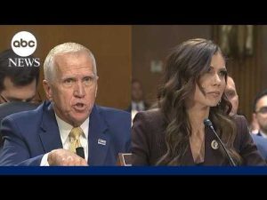Read more about the article WATCH: Full exchange between Sen. Thom Tillis and DHS Secretary Kristi Noem
