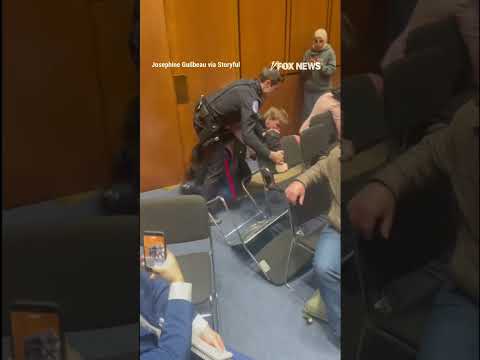 Read more about the article WATCH: Senator helps DRAG veteran protester out of hearing #shorts