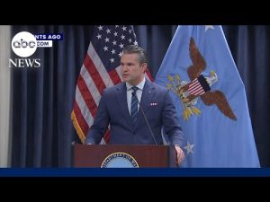 Read more about the article Defense Secretary Pete Hesgeth and Adm. Brad Cooper hold war briefing on Iran