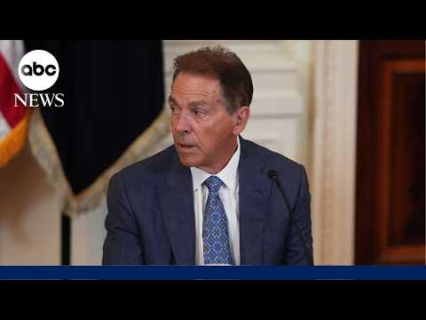 Read more about the article Former Alabama coach Nick Saban speaks at Trump’s “Saving College Sports” event