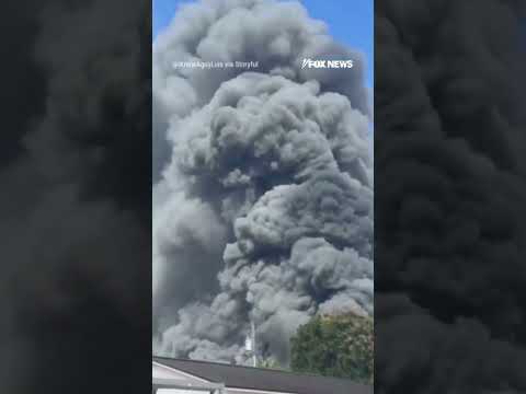 Read more about the article RAGING INFERNO: Firefighters battle a five-alarm warehouse fire in Florida
