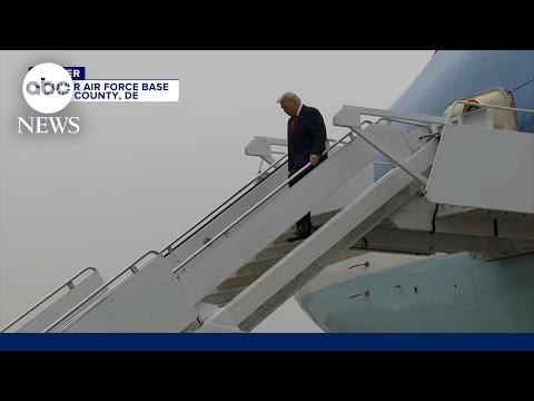 Read more about the article Trump attends dignified transfer of 6 fallen service members killed in Kuwait