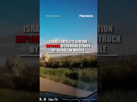 You are currently viewing Israeli satellite station EXPLODES after being struck by Hezbollah missile #foxnews #news #us #fox