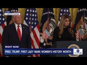 Read more about the article LIVE: President Trump, first lady Melania take part in Women’s History Month event at White House