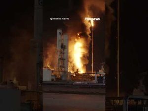 Read more about the article TERRIFYING FIRE: Stunning footage shows massive flames at a Texas chemical plant #texas #shorts