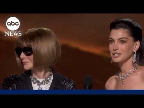 Read more about the article Anne Hathaway and Anna Wintour have ‘Devil Wears Prada’ moment at 2026 Oscars