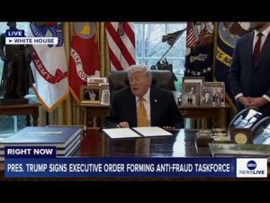 Read more about the article President Trump signs an executive order forming anti-fraud taskforce: LIVE