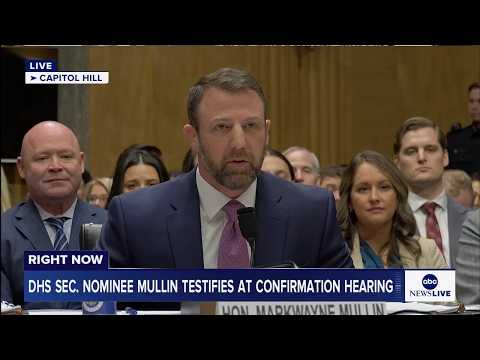 Read more about the article LIVE: DHS Sec. nominee Sen. Markwayne Mullin testifies at his confirmation hearing