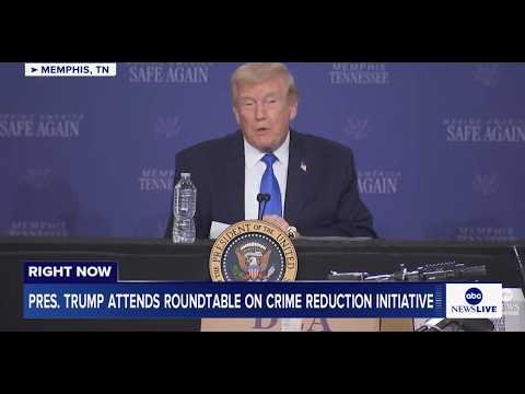 Read more about the article President Trump attends roundtable in Memphis, TN on crime reduction: LIVE